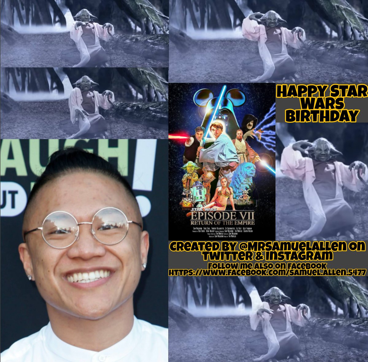 MrSamuelAllen's tweet photo. Happy 36th Birthday to @TimothyDeLaG, he played Yoda in fan film #StarWars #EpisodeVII #ReturnOfTheEmpire. Follow him also on Instagram https://t.co/QGNxi9UpDl. May he have a good one. https://t.co/O9av8o5Vyz