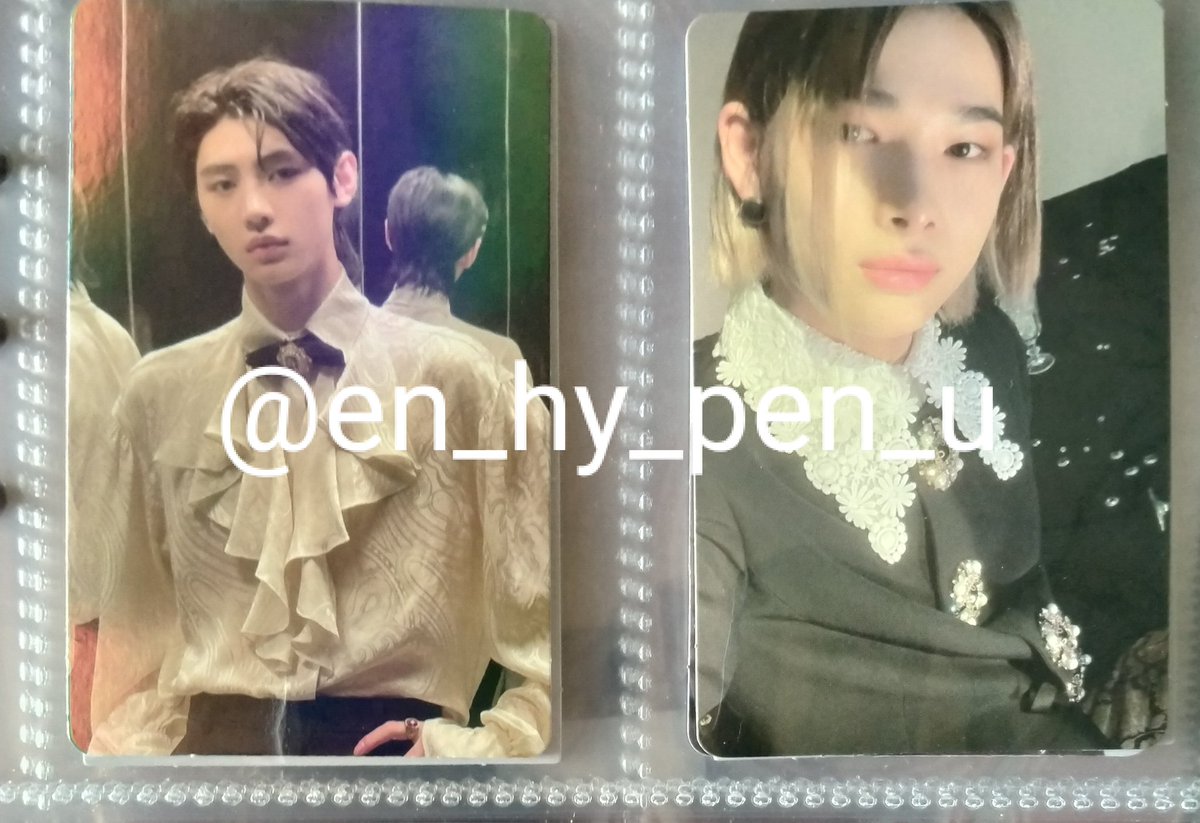 en_hy_pen_u's tweet photo. ขายหมดแจก50฿ 
💫พร้อมส่ง✨
การ์ดทุกใบ 250฿ รส.
พลล.ฮีซึง 190฿ รส.
สนใจDMมาได้เลยค่าา 

#ตลาดนัดENHYEPN #ตลาดนัดเอนไฮเพน https://t.co/nRMPc9k9UX
