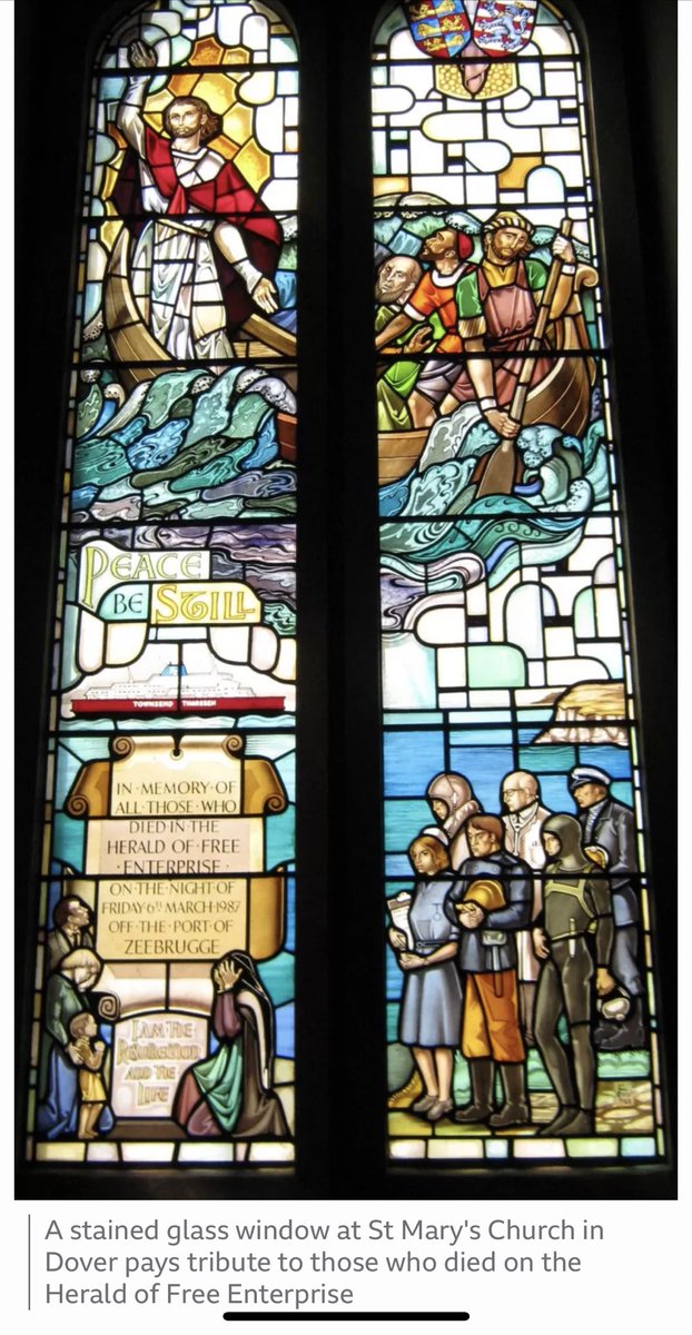 stmarysdover's tweet photo. Love, thoughts and prayers for those who lost their lives and all those affected by this tragedy 35 years ago today. Herald of Free Enterprise anniversary. https://t.co/GAXr3ctE3N