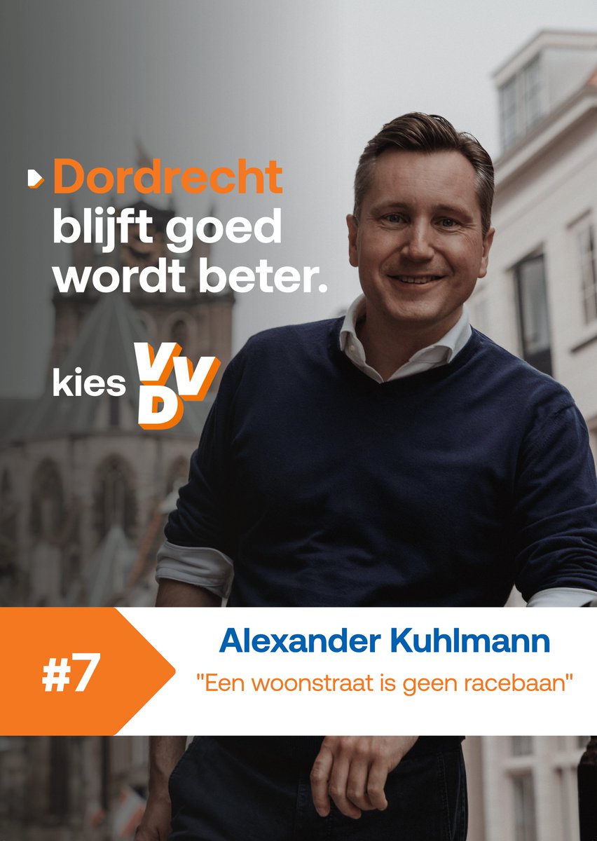 Dordt mooier en gezelliger maken 💪🇦🇹

Maak kennis met ons sterke team. Vandaag <a href="/AlexKuhlmannNL/">Alexander Kuhlmann</a>, onze nummer 7.

🏠 19de eeuwse schil
💪 Een woonstraat is geen racebaan
⏩ dordtsevvd.nl/mensen/alexand…