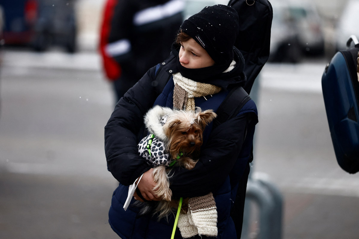 UNICEF_ECA's tweet photo. Children do not leave their #pets behind under any circumstances. 

Here are the photos of how children fleeing the escalating #conflict in #Ukraine take their #cats and #dogs with them.👇

A furry companion can make a big difference to a child's #mentalhealth in times of crisis. https://t.co/8KyVoiZLrn