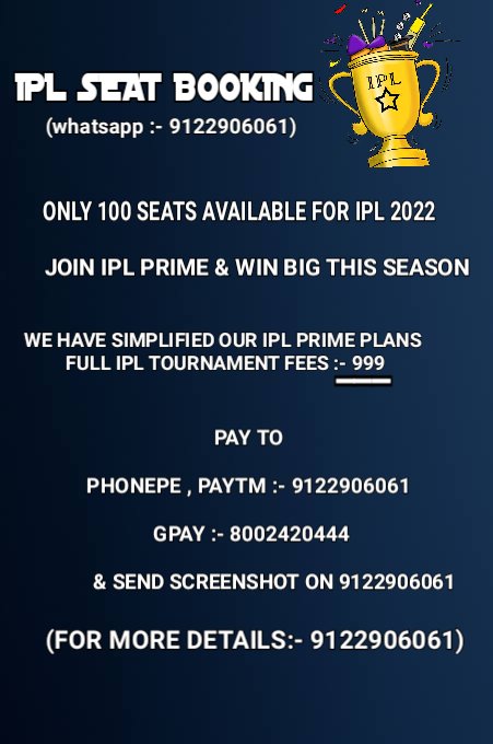 Guys ...On Your Demand...We have Simplied our Plans......😍
Pay ....Only ....999 ....Play & Win Full Season......🔥
Whatsapp :- 9122906061 To Join
#ipl #IPLAuction #IPLMegaAuction2022 #IPL2022 #IPLSchedule #Dream11 #dream11team #dream11prediction 
#UkraineUnderAttaсk