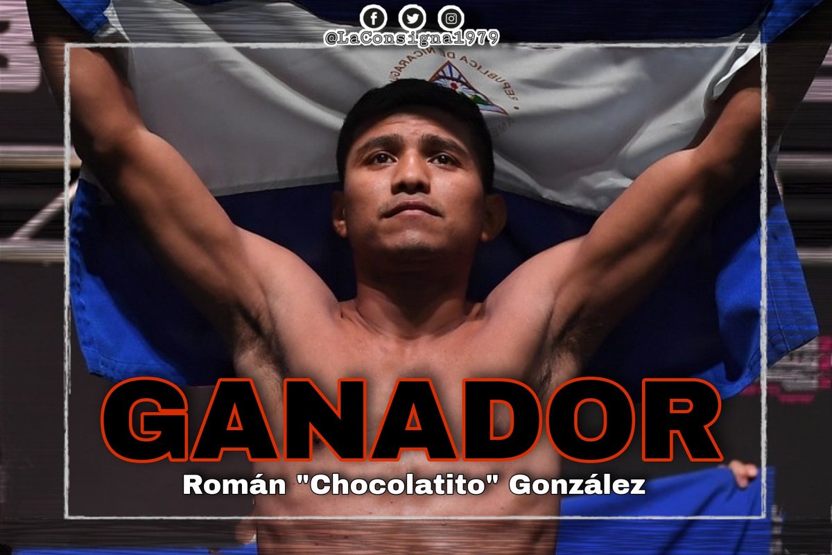En una magistral presentación #RomanGonzalez se alza con la victoria por decisión unánime ante un aguerrido #ReyMartinez en 12 asaltos.

FELICIDADES al Campeón del Pueblo 🥊🇳🇮
#OrgulloDeMiNacion #AdelanteChocolate