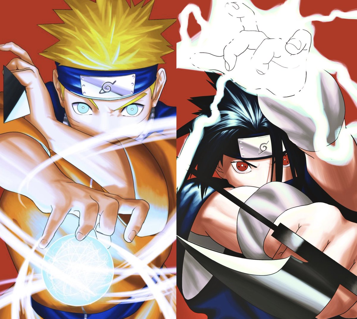 指描き時代のナルト絵🍥