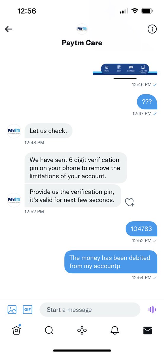 avinavdokania's tweet photo. @jagograhakjago @Paytm @Paytmcare @PaytmMoney fraud has been done by paytm they have taken otp and transfered money to others https://t.co/vOxGf9AZhq
