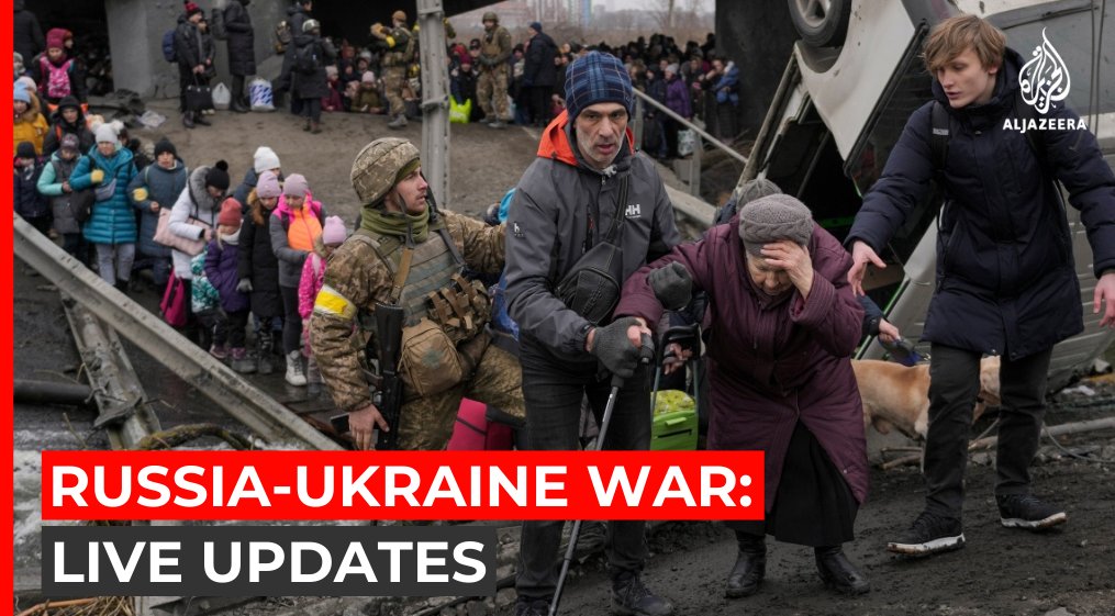 AJEnglish's tweet photo. Russia-Ukraine war: 6 March updates ⤵

Russia resumes its offensive on the Ukrainian port city of Mariupol after a temporary ceasefire failed, with allegations of violations by both sides.

🔴 Follow our LIVE coverage: https://t.co/lHAiiZ2kwc https://t.co/IrOA4fQIaT