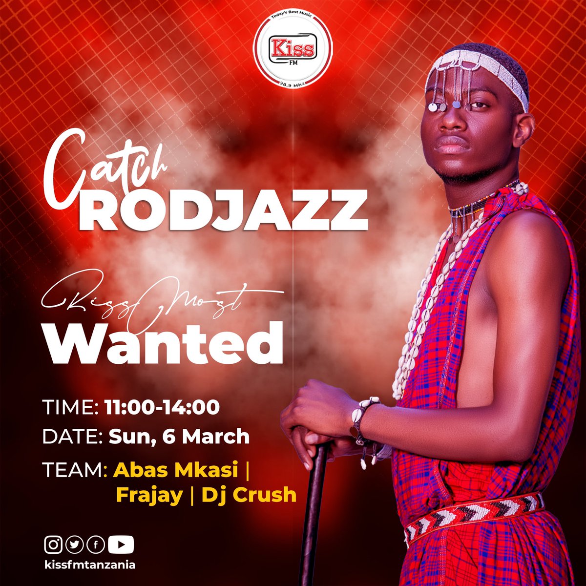 IAmRodjazz's tweet photo. Tupatane leo Jumapili kuanzia saa 5:00 Asubuhi - 8:00 Mchana kupitia Kiss FM 📻 

Tutapiga story kuhusu safari yangu ya muziki na kufanya mapitio ya nyimbo zilizopo kwenye #BaruaYaMapenziEP.

Comment wimbo ambao unapenda nianze nao kesho 😊 https://t.co/gHCaNgPWn9
