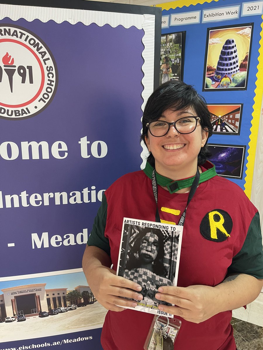 EIS_Meadows's tweet photo. Ms Smyrniotis has been featured in Artists Responding to  @artistsrespond1 magazine this week celebrating her as an artist. It’s so good to celebrate our amazing teachers achievements outside of school too. @KHDA @iborganization https://t.co/PYC55CPAEf