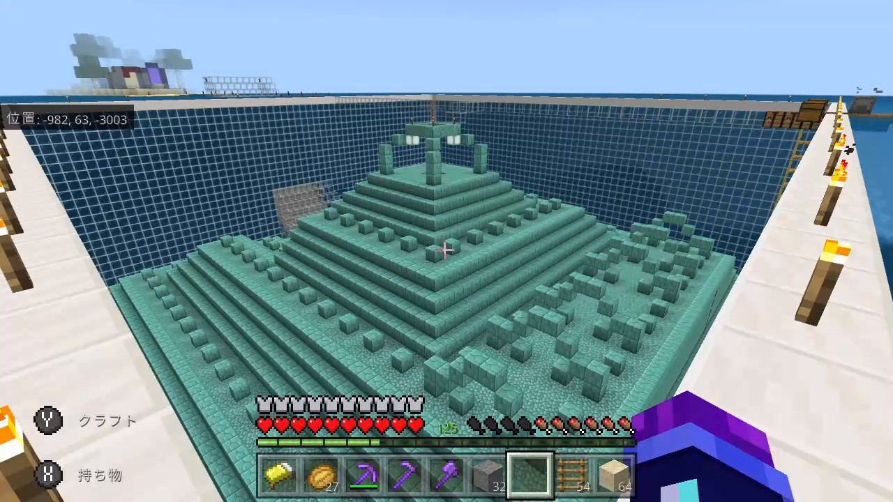 とーる 海底神殿ビフォーアフター Minecraft マイクラ マインクラフト Nintendoswitch T Co Qug3zoqv6g Twitter