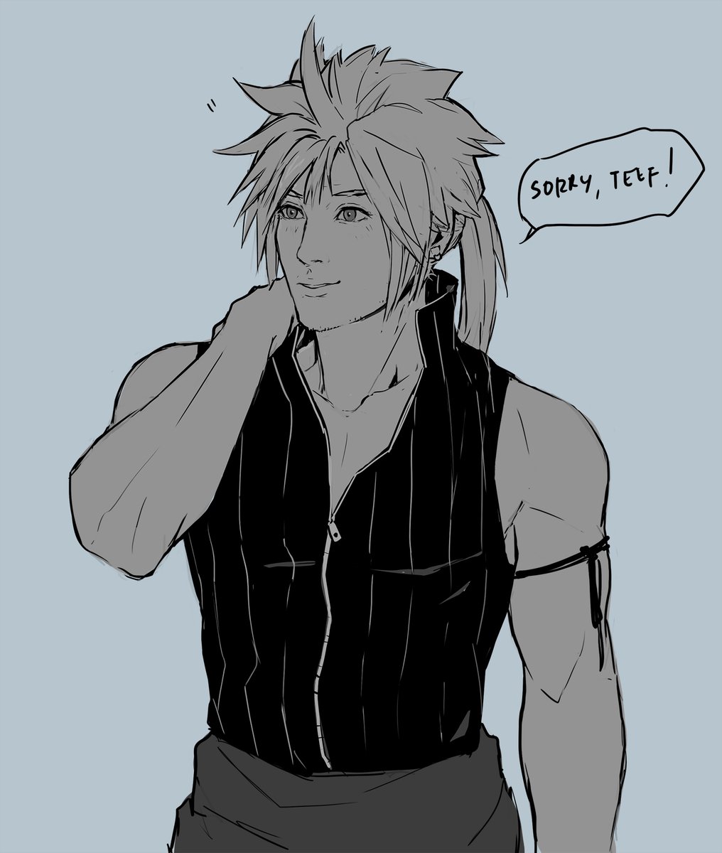 GDI why is this fictional man prettier with extra hair 😤 #CloudStrife #FF7 #FF7AC