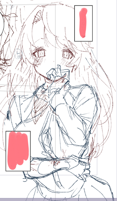 新作…😳
初めて使うラフ用のペン、ザリザリしててすごい描きやすかった・・ 