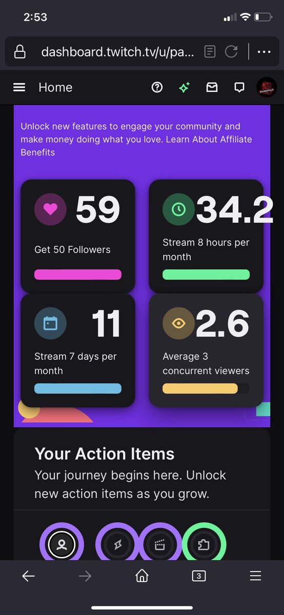 PandaTea50's tweet photo. We are almost at affiliate on twitch!! Lots of hard work and dedication but we are going to keep on grinding… Live Fridays and Saturdays at 8:00PM we are a whole family!!  https://t.co/EkXmRF9o0T https://t.co/eNl56ui44y