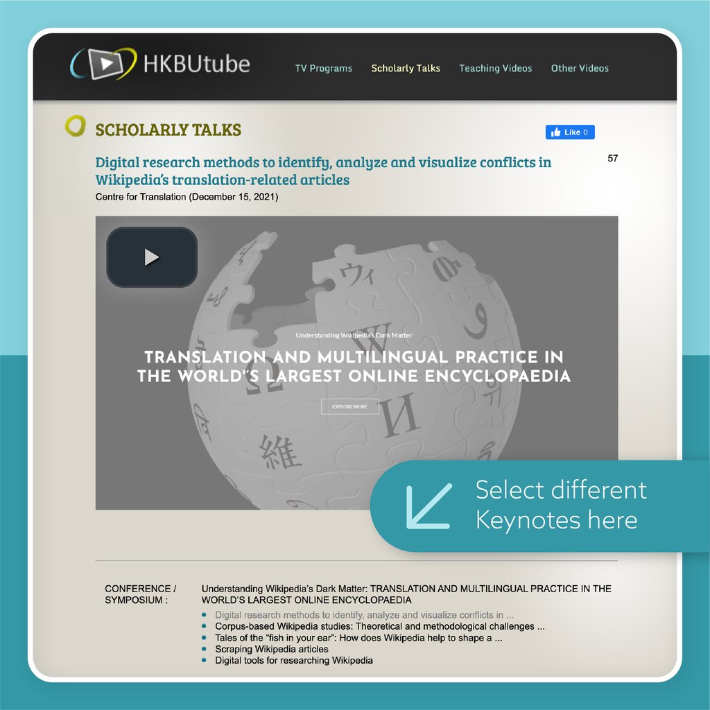 hkbulibdmss's tweet image. Do you sometimes read through different language versions of the same Wiki article, and spot some differences between them?

//
🔎 Check out this conference:
bit.ly/372zT7V

#hkbu #hkbulibrary #HKBUtube #onlinetalk #translator #wikipedia #wikipedian #wikipediafacts