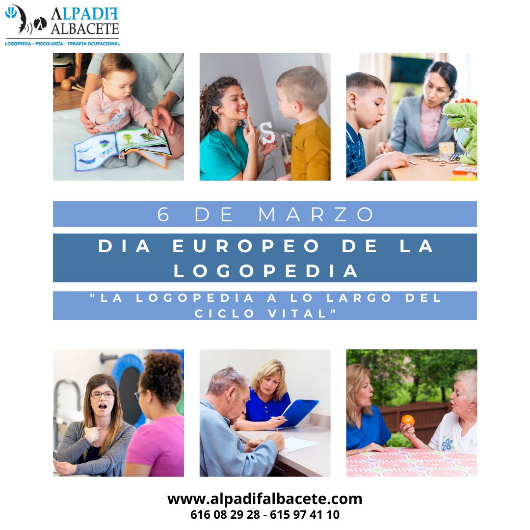 Los #logopedas te acompañamos en todo el ciclo vital 👶🏻👧🧑🏽🧔🏼👴👴
No sólo trabajamos con el habla de los niños 😜

Feliz #DíaEuropeoDeLaLogopedia

#logopeda #logopedia