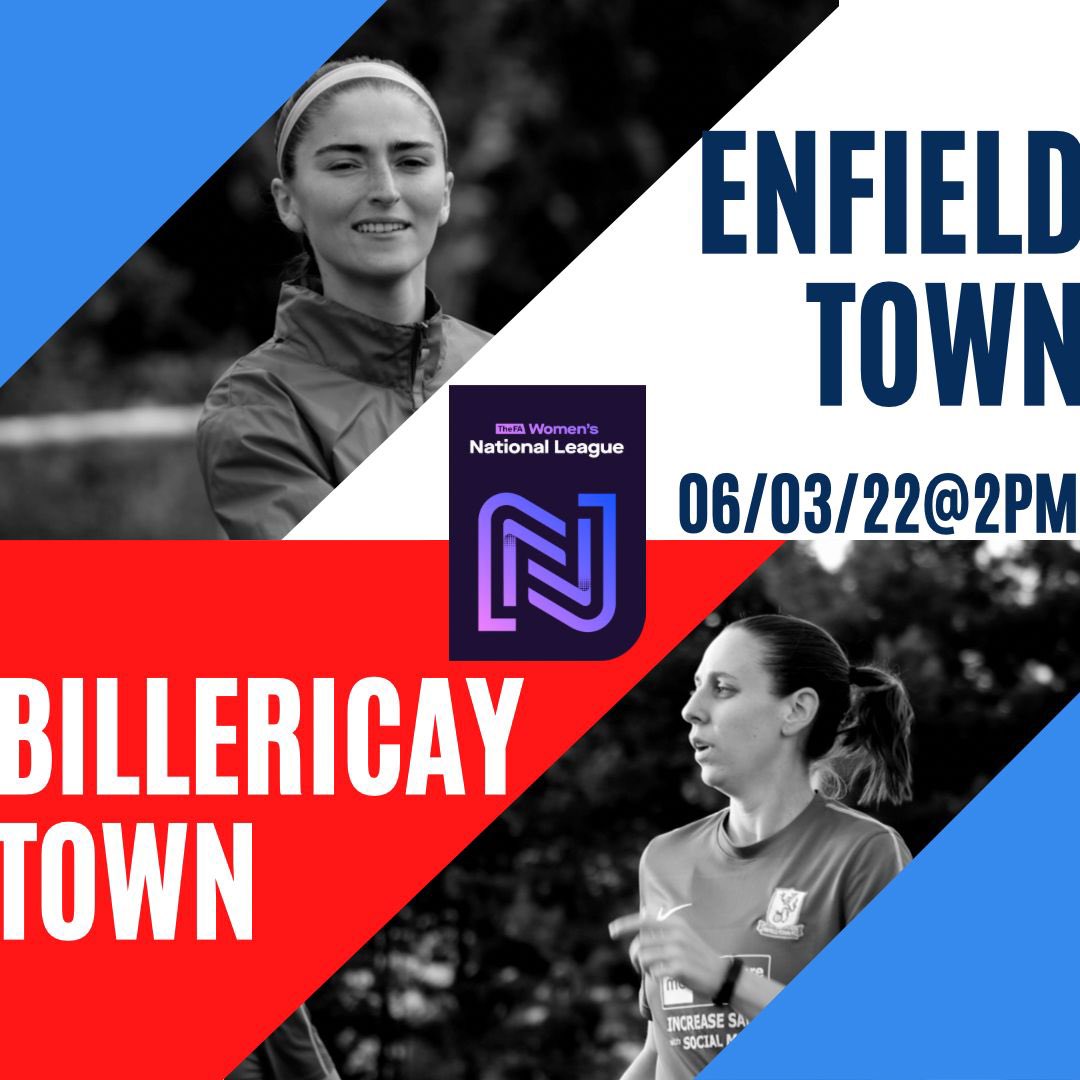 ⚽️MATCHDAY⚽️

Our First team will welcome <a href="/BTFCWomen/">Billericay Town FC Women</a> to the QE this afternoon.

🕑14:00k/o
📍QE Stadium, EN1 3PL
<a href="/FAWNL/">FA Women's National League</a> Match 

Entry is by donation - cash only, 
As this match is being dedicated to #InternationalWomensDay, which is on 8th March.
