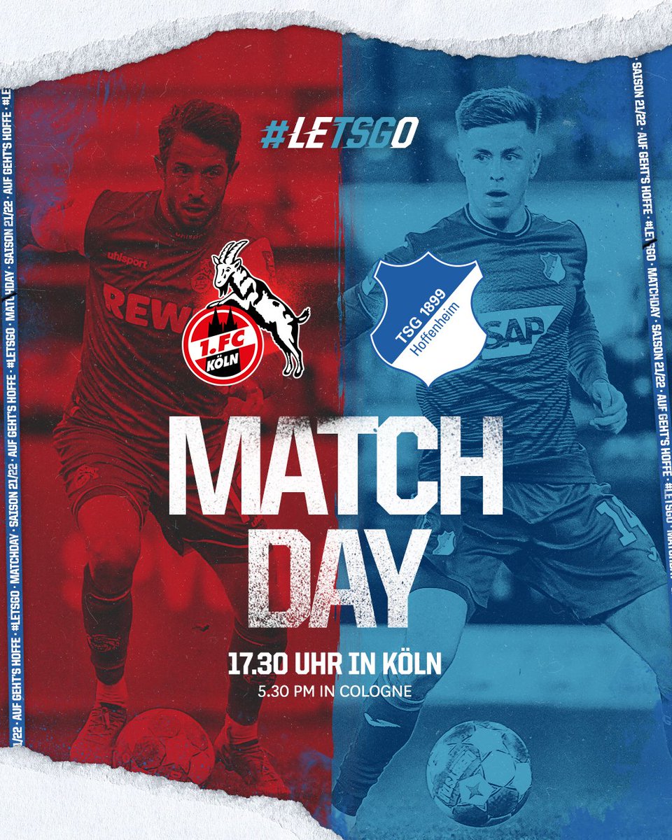 tsghoffenheimEN's tweet photo. Let's do this!

⏰ 5:30 pm
🆚 @fckoeln_en
📍 RheinEnergieSTADION
📱 #KOETSG https://t.co/Lk0LaDyZcm