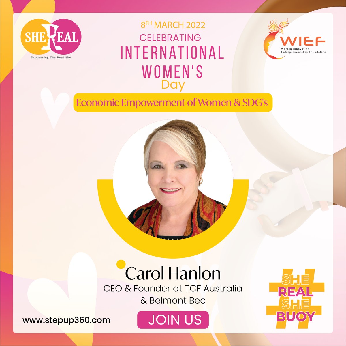So, here we announce our Eminent Speakers for 8th &amp; 9th march on International Women's Day Program  #sherealshebuoy.
<a href="/WomenWief/">Women Innovation Entrepreneurship Foundation-WIEF</a> 

To hear them tune into: (8th &amp; 9th march)
Live FB:- facebook.com/sherealthereal…
Live Youtube:- youtube.com/channel/UCkTJA…

#shereal #internationalwomensday