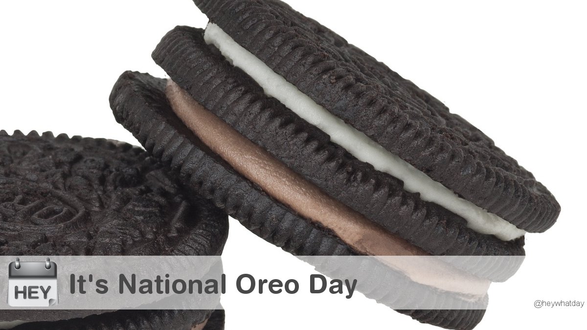 It's National Oreo Day! 
#NationalOreoDay #OreoDay #NationalOreoCookieDay #OreoCookieDay