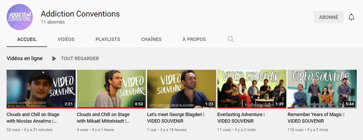 AddictionConv's tweet photo. J'en profite pour vous rappeler que nous avons une chaîne YouTube ! 👇
https://t.co/HrYSEhOXfh
Vous pouvez y retrouver les vidéos souvenirs des évènements auxquels nous avons déjà assisté. 📹
#EACON #LetsMeetGeorge #CACOS1 #RYOM #CACOS2
N'hésitez pas à vous abonner ! 💜 https://t.co/KosK6AyeRQ