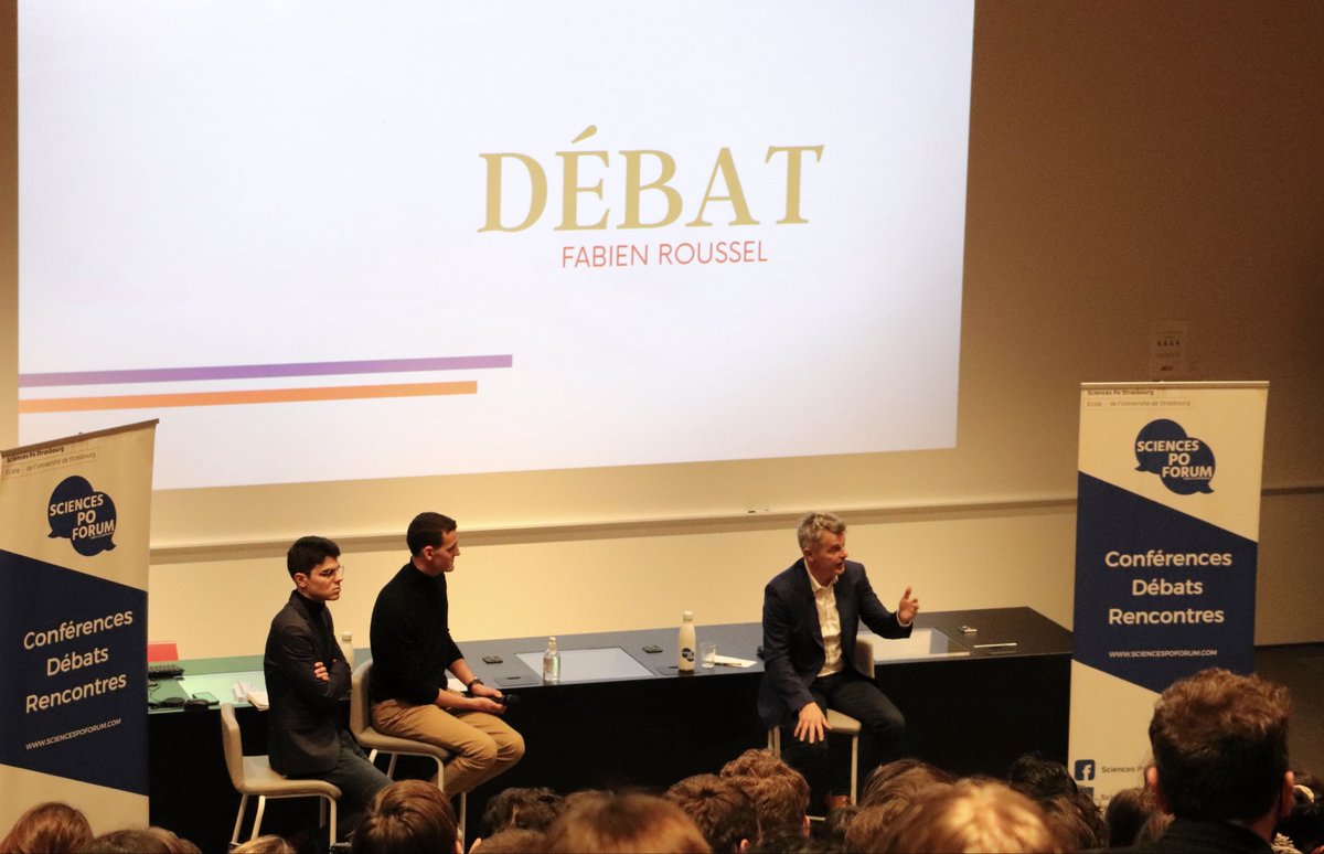 ScPoForum's tweet image. Mardi 22 février 2022, @ScPoForum a eu l'honneur de recevoir @Fabien_Roussel, candidat du Parti Communiste Français @PCF @PCF_67 à la Présidence de la République pour un échange riche et rythmé sur le projet "La France des Jours heureux".
#Roussel2022 #Presidentielle2022