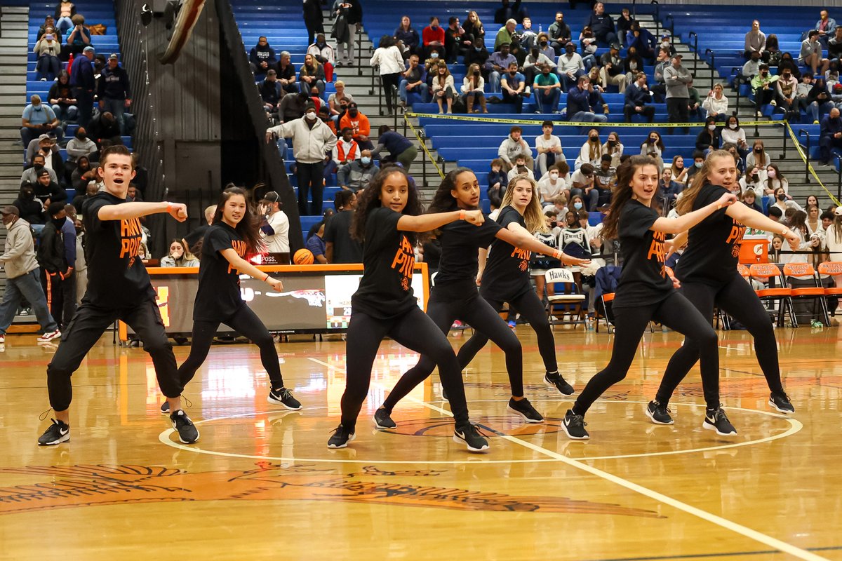 Hayfield Hayfield Dance team at Boys Varsity Basketball Game v Washington Liberty 3/4/22. More at hayfieldpictures.com