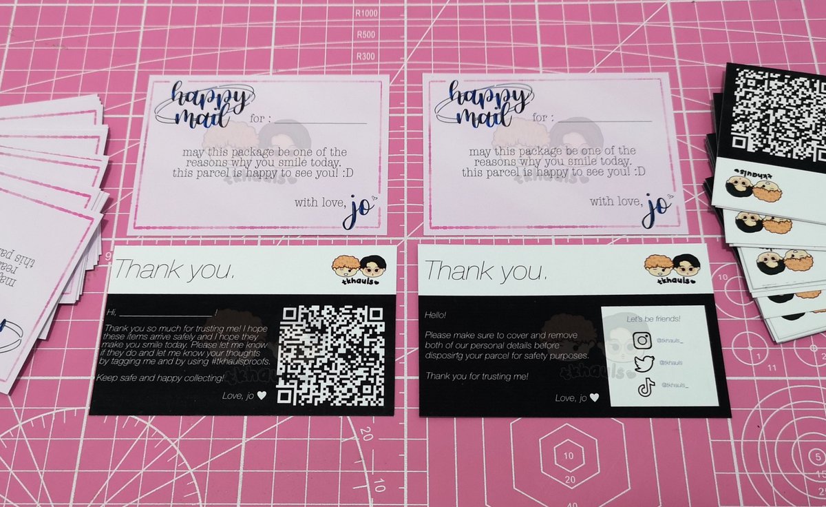 tkhauls's tweet photo. ic interest check !

bns essentials : sticker sets batch 2

  ⎓ happy mail horizontal and vertical (see next twt), fragile and square stickers, invoice sheets, and thank you cards !
  ⎓ open for all groups
  ⎓ see next twt for more

reply which item kayo inchrested pleek ! >< https://t.co/D0zea0bTVn