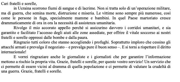 antoniospadaro's tweet photo. @lucasofri @la_kuzzo Rileggi le parole esatte: non si tratta di un’operazione militare, ma di guerra. In totale opposizione alla retorica putiniana. Non vuole molto a intenderlo. https://t.co/Q2L8hWOwpJ