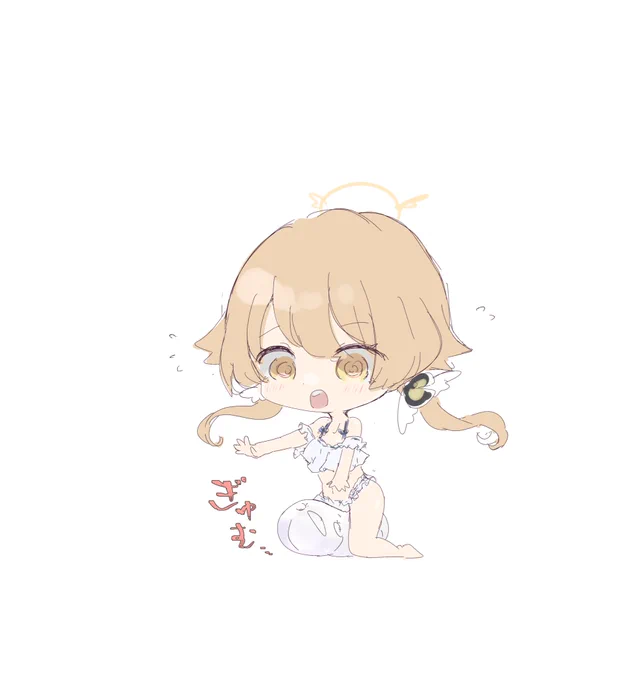 バランスを崩して大事なペロロ様に乗ってしまうヒフミさま落書き😂 