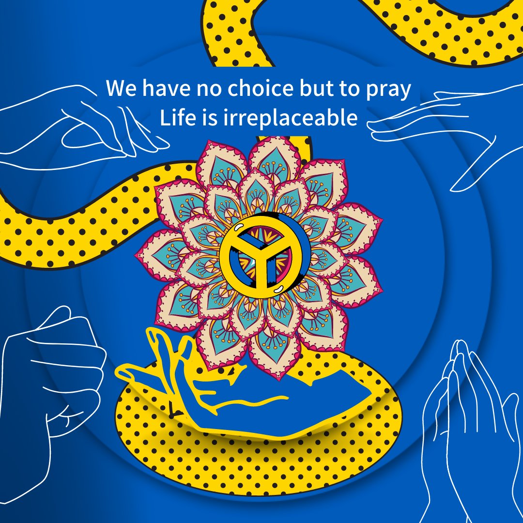 SkyHealing's tweet photo. We are bystanders,
we have no choice but to pray Life is irreplaceable We have to pray.
Ukraine flagcolor
#005BBB
#FFD500
#prayforukraine
#peace
#stopwar
#ukraine
#ウクライナの人々に平和な日常が戻りますように https://t.co/kFz9pw5nnY