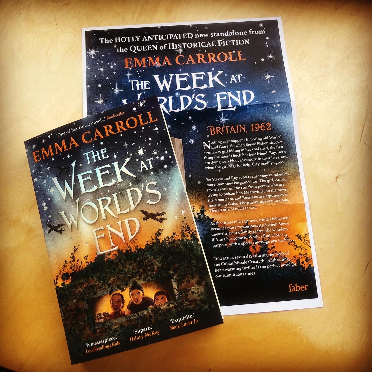 WelshDragonParr's tweet photo. Honoured to have a quote in a book by @emmac2603. Truly. Thank you @FaberChildrens, for my gifted copy.
#TheWeekAtWorldsEnd https://t.co/DqDsgsvtpD