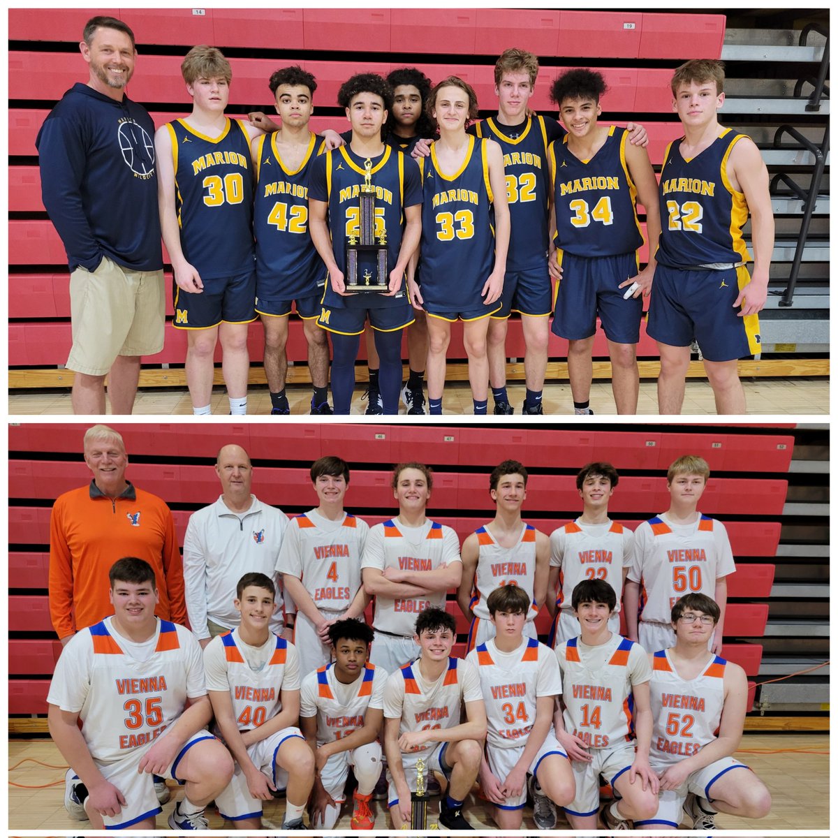 SophTrny's tweet photo. Marion @MarionWildcats win 3rd place, and Vienna Eagles claim Consolidation Title!!! https://t.co/nzDO9XKJUW