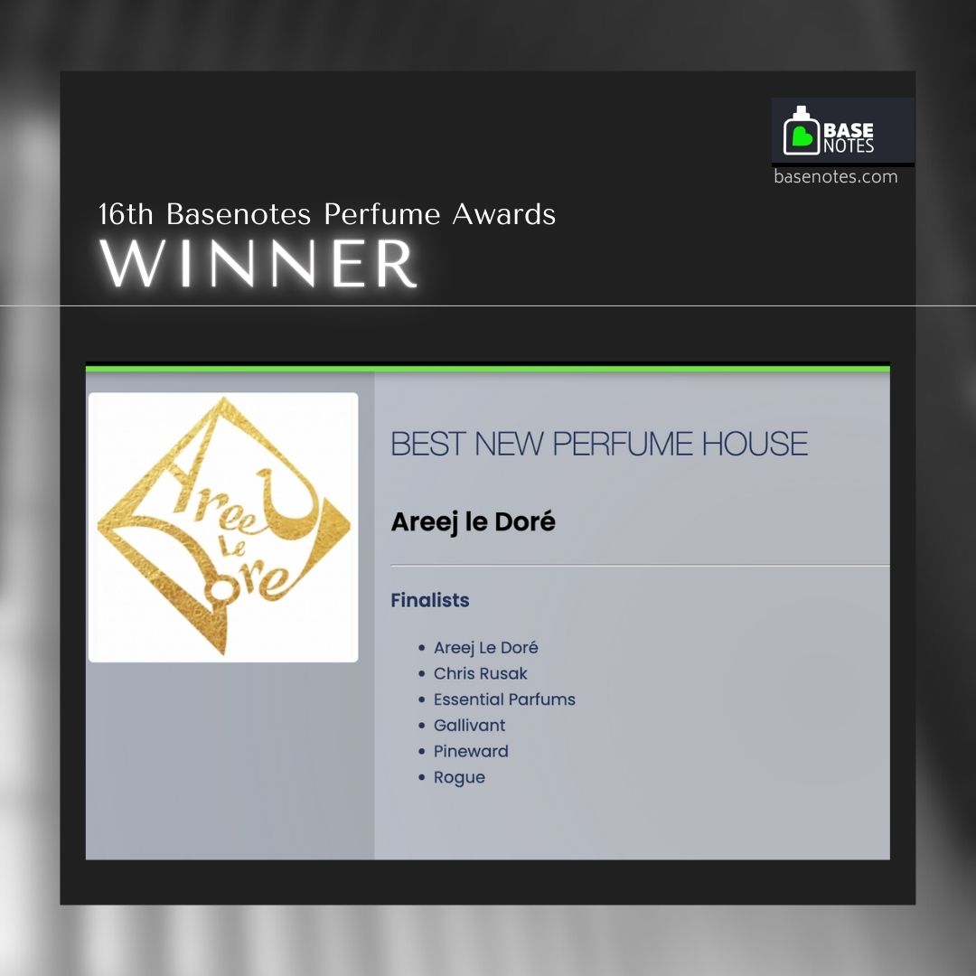 areejledore's tweet image. 🔥 Thank God!! Truly appreciate your support @basenotes and everyone who contributed to this success! Areej le Doré perfumes has been awarded and named to be the best new brand! Hope you enjoy our fragrances.

__________
#areejledore #basenotes #basenotesperfumeawards