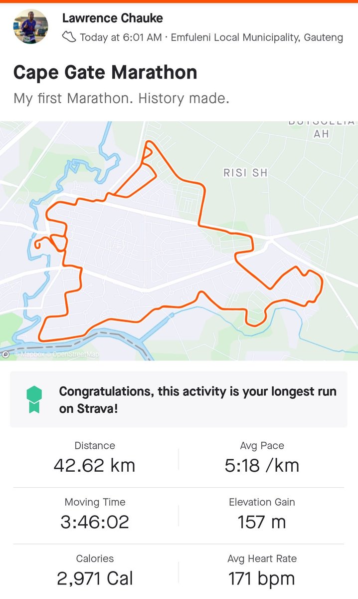 LWR08's tweet photo. My first ever Marathon done with target time. History made today, the Banana runner delivered.
#CapeGateMarathon
#RunningWithTumiSole
#RunningAMarathon
#FetchYourBody2022
#IPaintedMyRun https://t.co/INDhkUgyKx