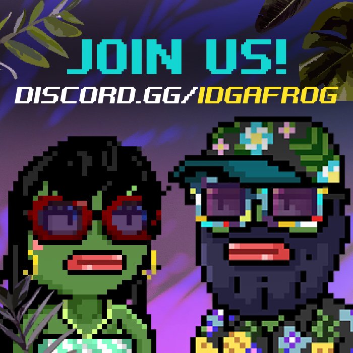 E4H5AA68DD's tweet photo. ⏰📢10 MINUTES TO GO!!!
As soon as IDGAFrog joins the Polygon Network, make sure you get your Frog in the next 6 hours to be able to win NFT prizes. 🐸🚀
👉https://t.co/iUohfrz6Xw
🏆Winners will be named in the next 24 hours.

#idgafrog #NFTdrops #nftart #PolygonNFT https://t.co/oY6xUIBQ4X