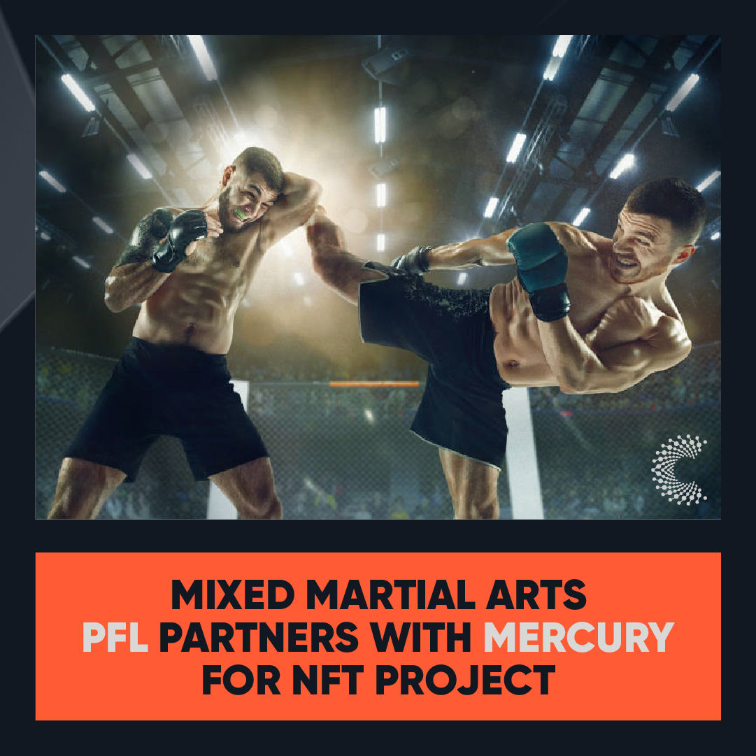 PFL, has announced a partnership with the #NFT platform creator Mercury to create NFT market for the MMA league.
 
The PFL, which is the UFC’s primary MMA competitor, is expected to have #NFTs available for sale before the opening day of its regular season.

<a href="/PFLMMA/">PFL</a> @MercuryNFTs