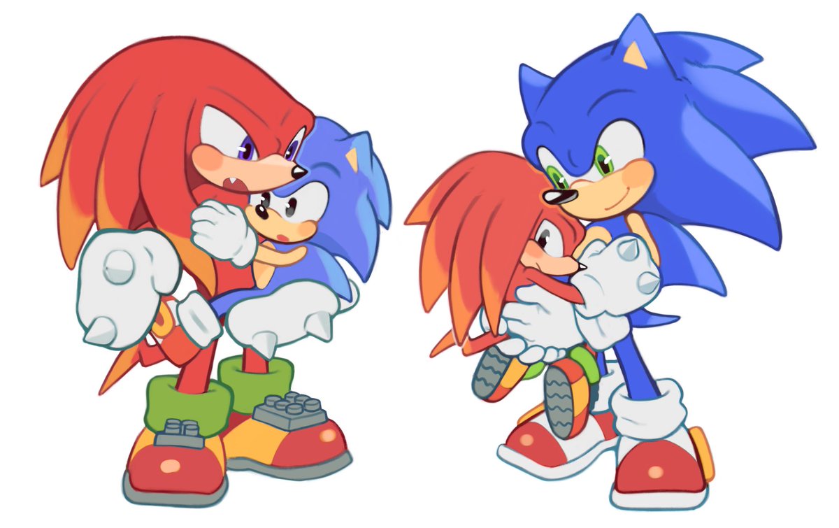 sonic the hedgehog furry male multiple boys gloves white gloves furry red footwear green eyes  illustration images