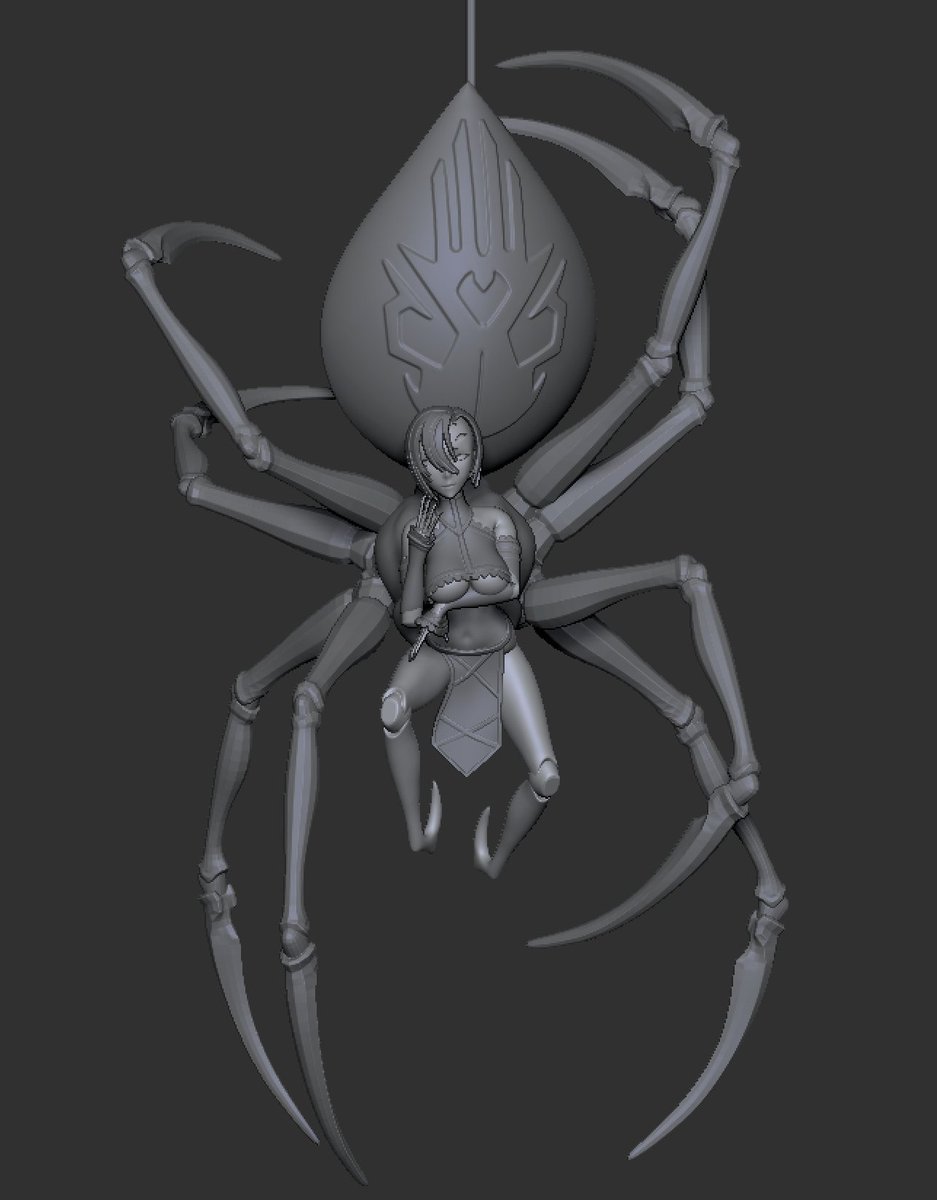 SculptingLlama's tweet photo. First pose pass.
#zbrush #anime #anim3d #figurine #animegirl #MonsterGirls https://t.co/k0PFzQyz7P