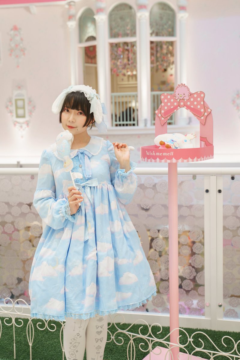 サンリオコラボ シナモロール ロリータ ワンピース 10点セット 水色Sサイズ サンリオコラボ シナモロール ロリータ ワンピース 10点セット