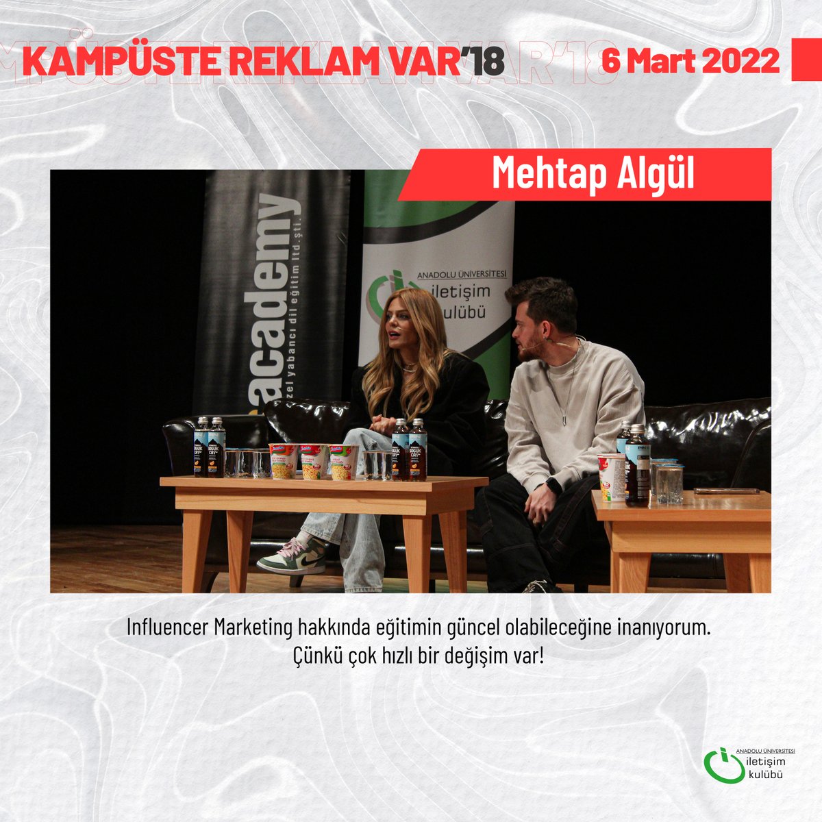 reklamkampuste's tweet photo. Oturumumuz devam ediyor! #kampustereklamvar18 #reklamıneneglencelihali https://t.co/e5g0mBomb6
