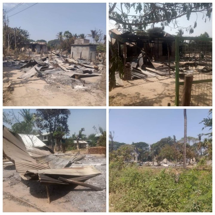 spring_2021's tweet photo. Update

On the night of Mar5,SAC Troops stormed HmanTaw Village,Khin_U Tsp,Sagaing with gunshots,set fire to 25civilian houses,killed 3locals and planted landmines near the bodies. KoMyoKyaw and KoThanNgwe were #TorturedToDeath and KoMyoTint was #BurntAliveByJunta 

#2022Mar6Coup https://t.co/zwQmr197Bw