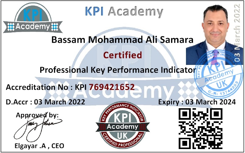 AcademyKpi's tweet image. Congratulation
Dr. Bassam M. Samara

#KPI
#KPIP
#Riyadh
#مؤشرات_قياس_الأداء
#kpiacademy