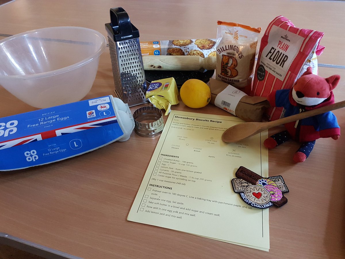 1stAudlem's tweet photo. Our newest recruit Roxy the Guide fox is excited for her historical bake today @PawprintFamily @GirlguidingCB #guides #biscuitchallenge #sleepover https://t.co/NoUTZBlcki