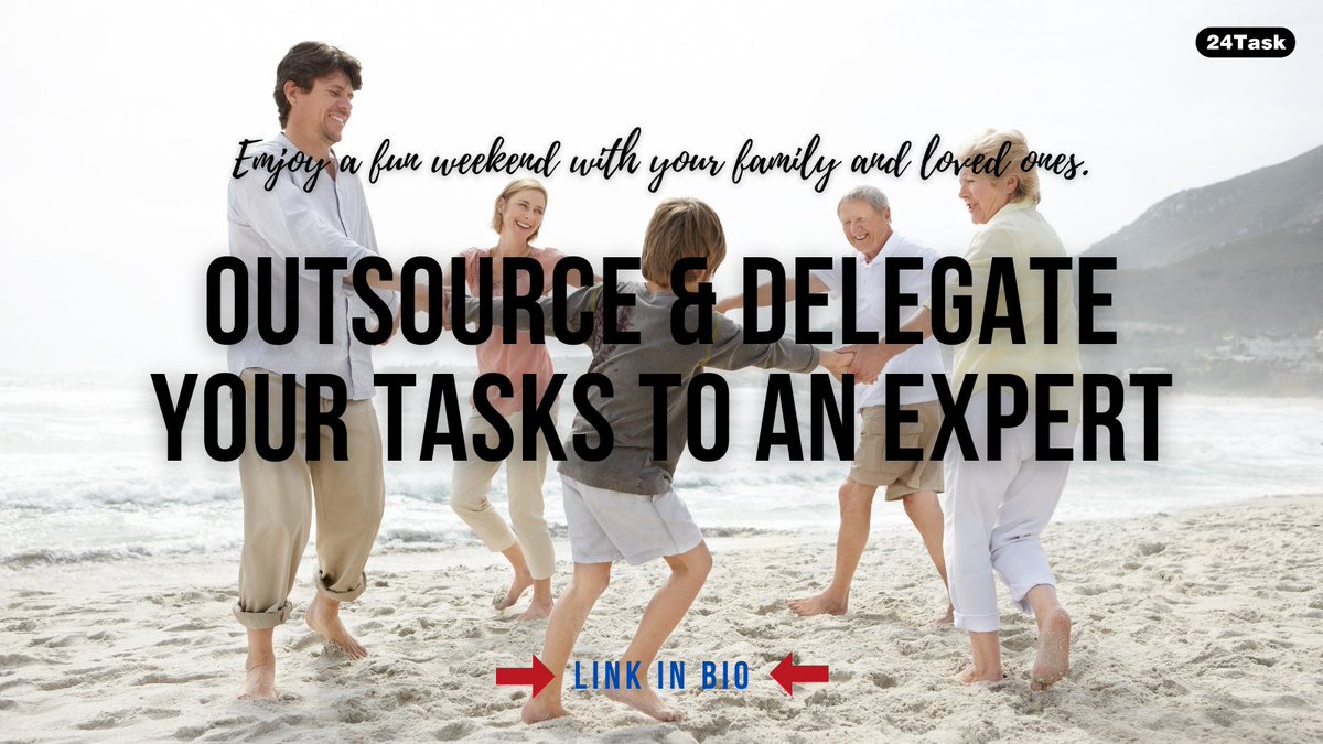 samdaniels2019's tweet photo. Got to spend time with your family by outsourcing the tasks to experts.

Outsource NOW!

#24task #happyweekend #happyweekendeveryone https://t.co/1woyVfS98e