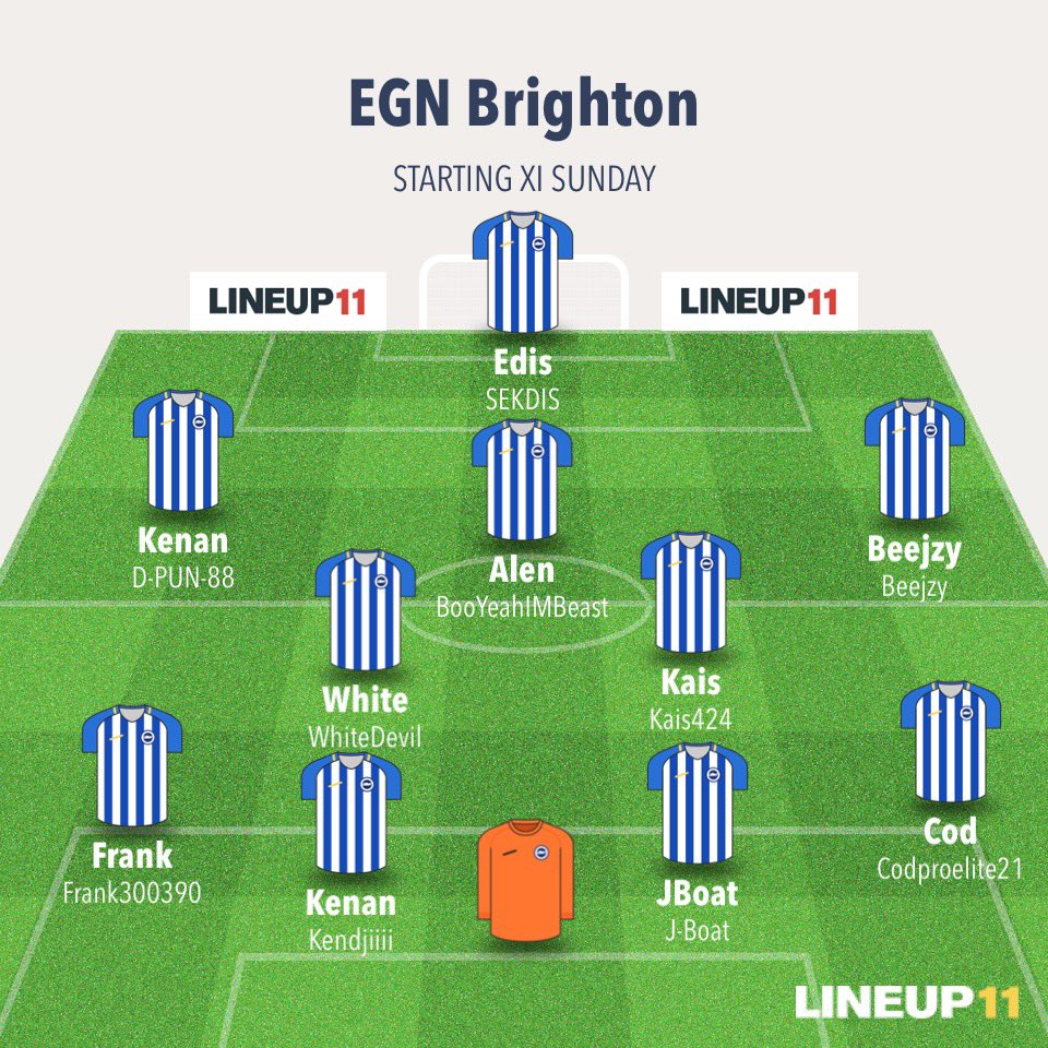 EGNBrighton's tweet photo. @EGNBrighton Starting XI @EGN_Gaming
Stream: https://t.co/ZKmGndQf6U

🆚 @EGNNewcastle
🏆 PS5 AVPL Super League
🏟 Away
🕒 Kick-off: 9:15pm

🆚 @EGNManCity
🏆 PS5 AVPL Super League
🏟 Home
🕒 Kick-off: 9:45pm

🆚 @EGNLiverpool
🏆 PS5 AVPL Super League
🏟 Away
🕒 Kick-off: 10:15pm https://t.co/Yybd5QN81T