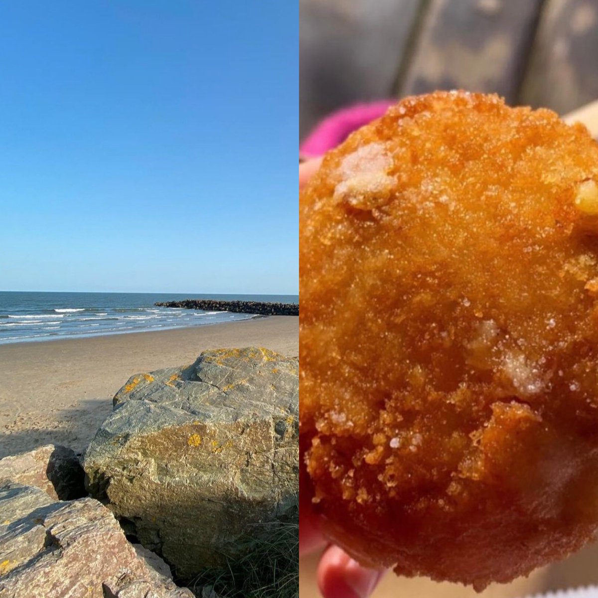 FishSharkys's tweet photo. A gorgeous day for a stroll in the sun on the beach followed by a cheesy rissole from Sharkys ☀️🤤 #sharkys #sun #sunnysoutheast #bythesea #rissole https://t.co/a1UusZC53M