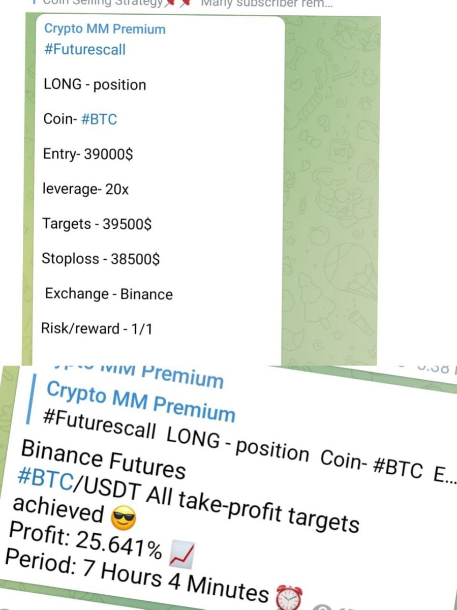 We shared #BTC long    Call in our Telegram Channel ✅ 
26%   profit 💰✅ 
Join our free Telegram Channel and grab all quick profit signals.                                                     Hurry up 🏃‍♂👇
telegram.me/Cryptomoneymak…
