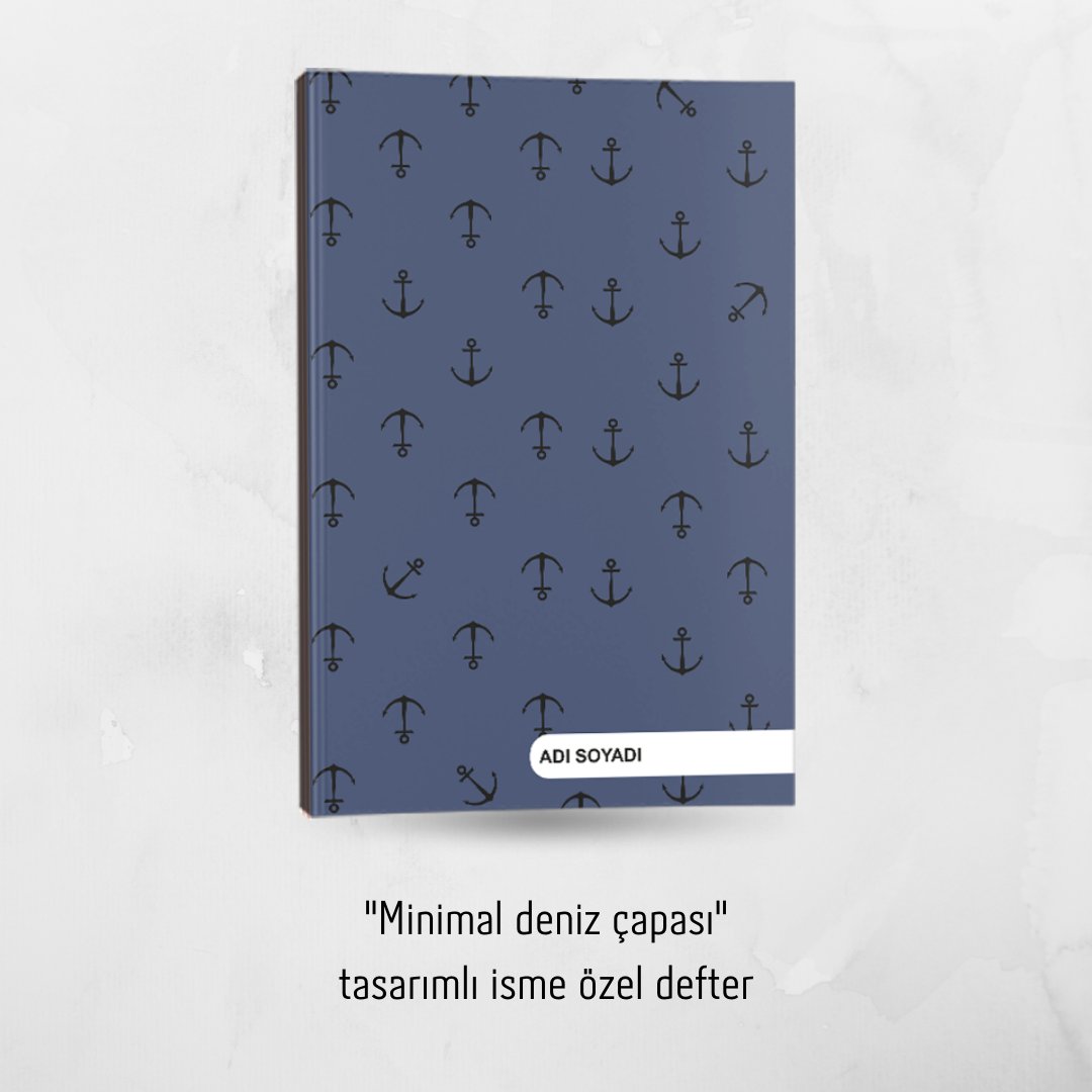 "Minimal deniz çapası" temalı isme özel defter.

#defter #hediyelikeşya #kişiyeözelhediye #defterbastır #kişiyeözeldefter #deftertasarımı #hediyelikdefter #deniz #denizçapası