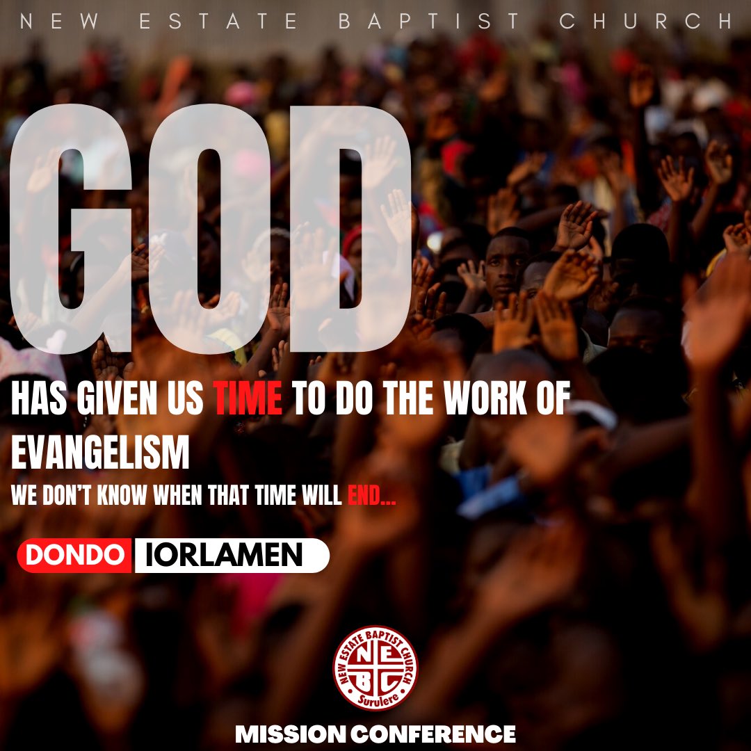 nebcsurulere's tweet photo. I will do the work of Him who sent me, while it is yet day. For the night cometh when no man can work...

#capro
#missionconference 
#nebc
#mission
#happysunday https://t.co/f8JXbiFBda