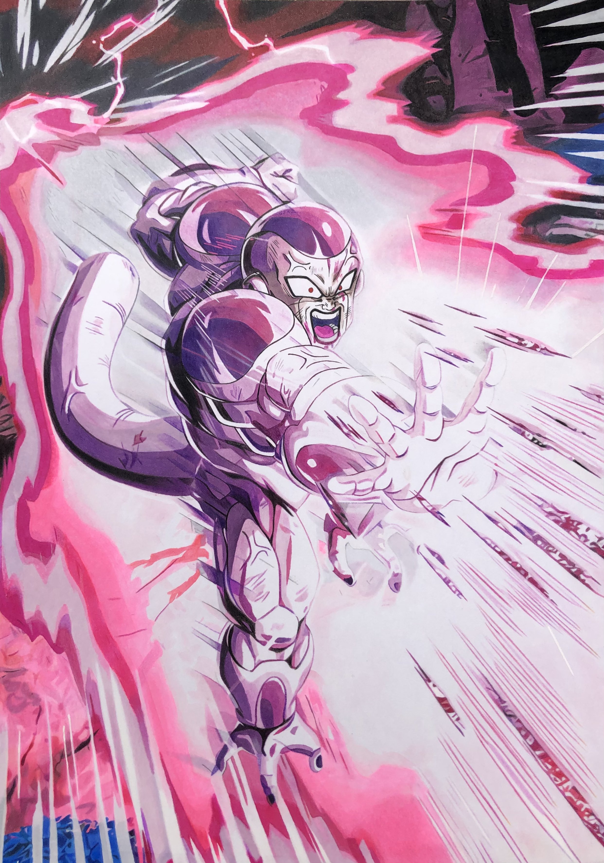 ごべ ドッカンバトルよりフリーザ フルパワー を模写しました 模写 ドラゴンボール ドッカンバトル コピック 色鉛筆 T Co Fweroglr Twitter