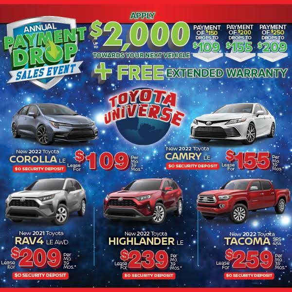 Toyota Universe on Twitter DURING THE ANNUAL PAYMENT DROP SALES
